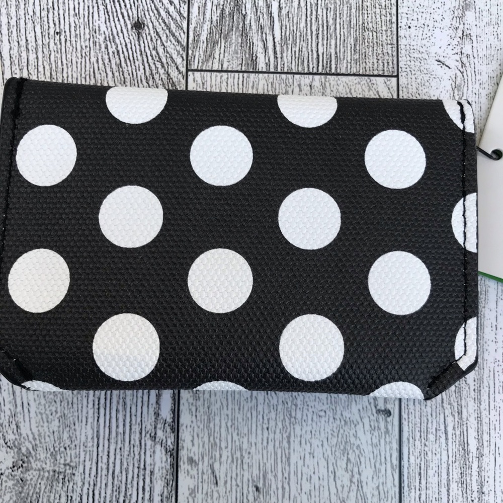 Kate Spade Black and White Polka Dot Card Holder - Picture 5 of 6
